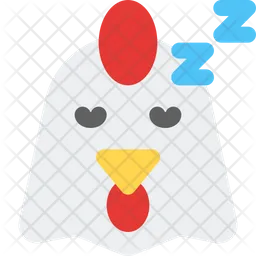 Chicken Sleeping Emoji Icon