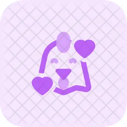 Chicken Smiling With Hearts Emoji Icon