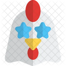 Chicken Star Struck Emoji Icon