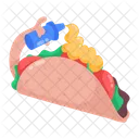 Chicken Taco Taco Sauce Taco Wrap Icon
