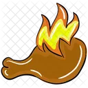 Leg Piece Chicken Thigh Food Icon