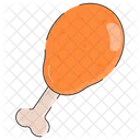 Chicken Thigh Fast Food Snack Icon