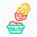ソース、チキン、フライド アイコン
