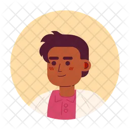 Chico afroamericano relajado mirando  Icono
