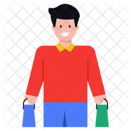 Chico de compras  Icono
