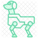 Robot Chien Duotone Line Icon Icon