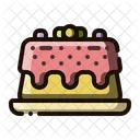 Chiffon Kuchen Kuchen Vanillepudding Symbol