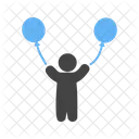 Child Balloons Playing Icon