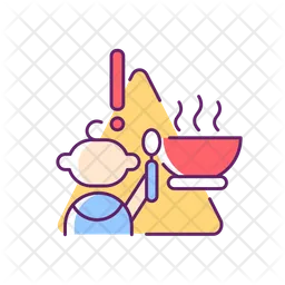 Child and hot food  Icon