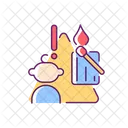 Child and matches and candles  Icon