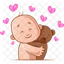 Child And Teddy In Love  Icon