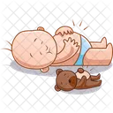 Child And Teddy Sleeping  Icon