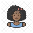 Child Black Female  Icon