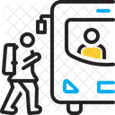 Child Climb On Bus Student Safety Icon