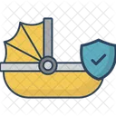 Child insurance baby stroller  Icon