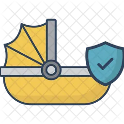 Child insurance baby stroller  Icon