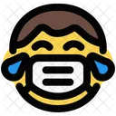 Child Joy Emoji With Face Mask Emoji Icon