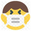 Child Laughing Emoji With Face Mask Emoji Icon