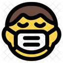 Child Sad Emoji With Face Mask Emoji Icon