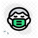 Child Sad Emoji With Face Mask Emoji Icon