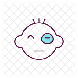 Child with bruise Icon - Download in Colored Outline Style