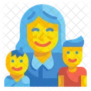 Children And Mother Kid Baby Icon