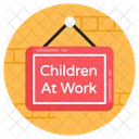 Hanging Board Wall Hanging Board Children At Work Icon