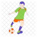子供たちはサッカーをする  アイコン