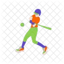 Children Playing Softball Softball Baseball Icon