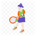 Children Playing Tennis Tennis Sport Icon