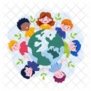 Childrens Day Friendship Children Icon