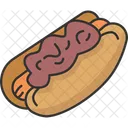 Chili Dog Sausage Icon