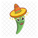 Mexico Chilli Character Icon