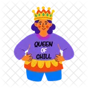 Chill Queen Gekront Sarkastisch Icon