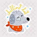 Chilling Dog Hungry Dog Starving Dog Icon
