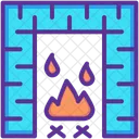 Chimenea Fuego Caliente Icono