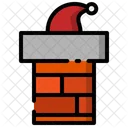 Chimenea Santa Sombrero Icono