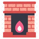 Chimenea Casa Fuego Icono