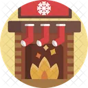 Navidad Chimenea Navidad Icono