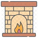 Chimenea Llama Fuego Icono