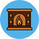 Acogedor Fuego Chimenea Icono