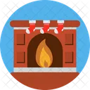 Acogedor Fuego Chimenea Icono