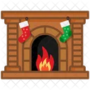 Chimenea Hoguera Navidad Icono