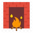 Chimenea Fuego Caliente Icono