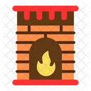 Chimenea de navidad  Icono