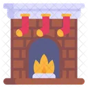 Chimenea de navidad  Icono