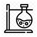 Molecule De Chimie Becher Fiole Icône