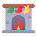 Chimney Christmas Fireplace Icon