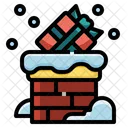 Chimney Fireplace Christmas Icon