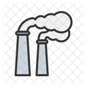 Chimney Emissions Industrial Pollution Icon